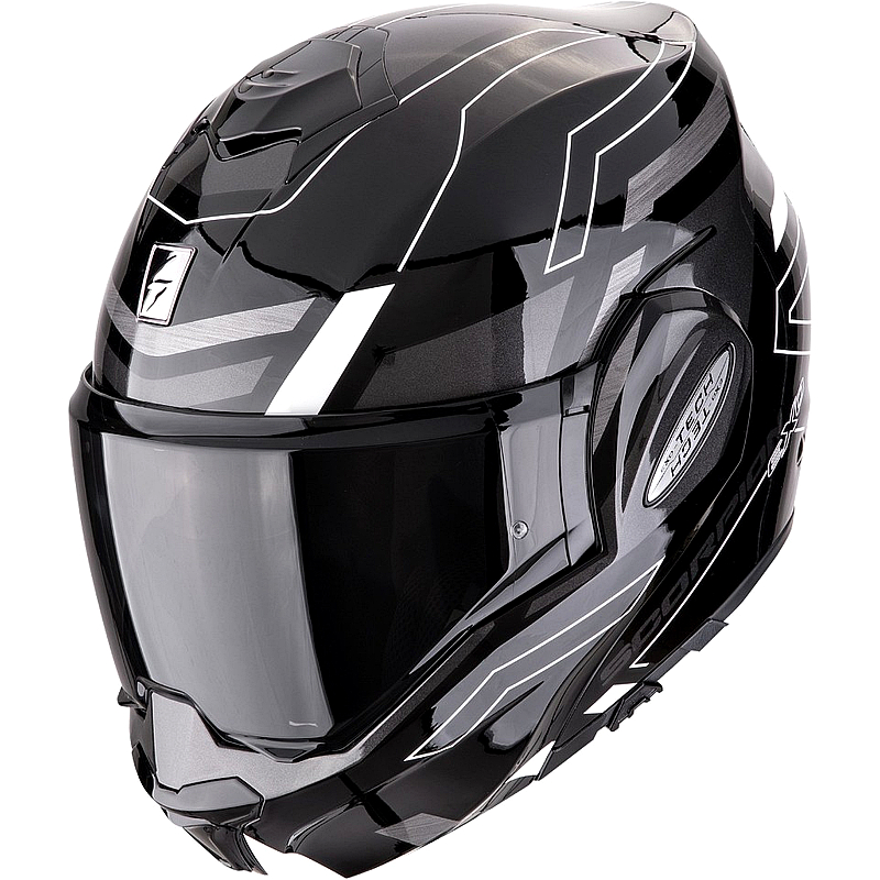 Scorpion Exo Tech Evo Conquer Klapphelm Schwarz Matt-Weiß