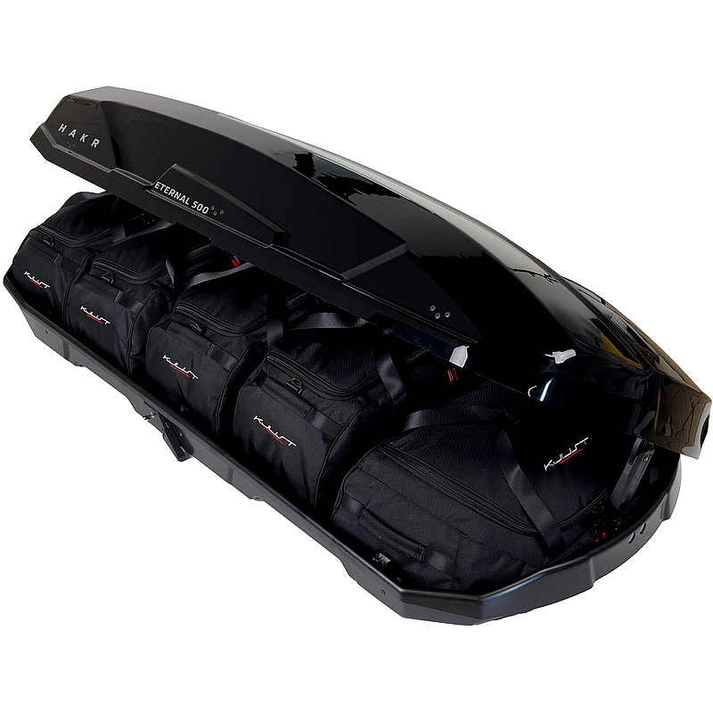 KJUST 5er Taschenset für HAKR ETERNAL 500 Dachbox – passgenau & robust