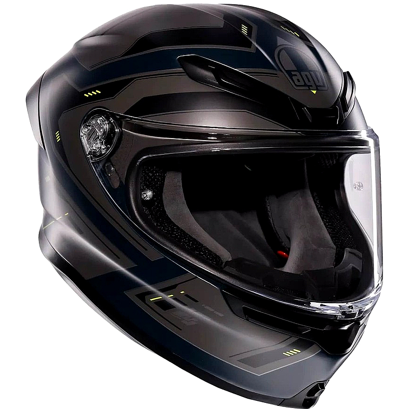 AGV K6 S Enhance Integralhelm matt grau-gelb, ultraleicht & sicher