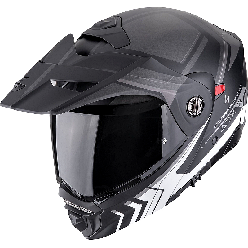 Scorpion ADX-2 Klapphelm Mattschwarz-Silber mit Sonnenblende