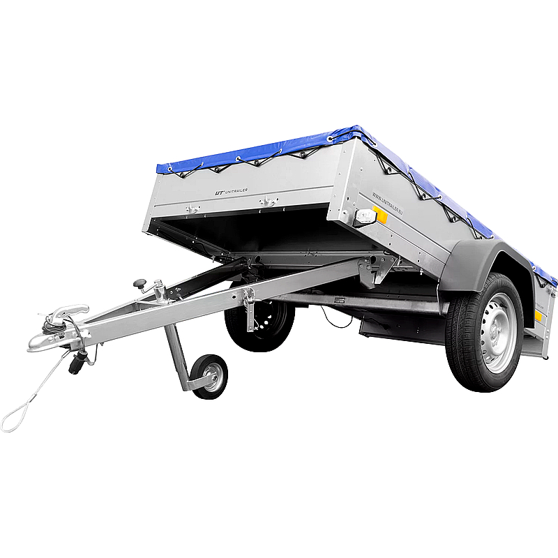 Garden Trailer 201 KIPP mit Flachplane und Stützrad, 750 kg