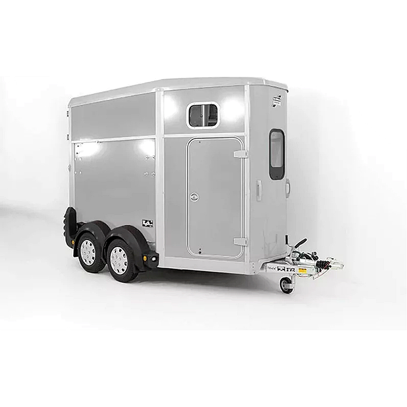Ifor Williams HB506 Pferdeanhänger Silber mit Sattelkammer, 2 Pferde
