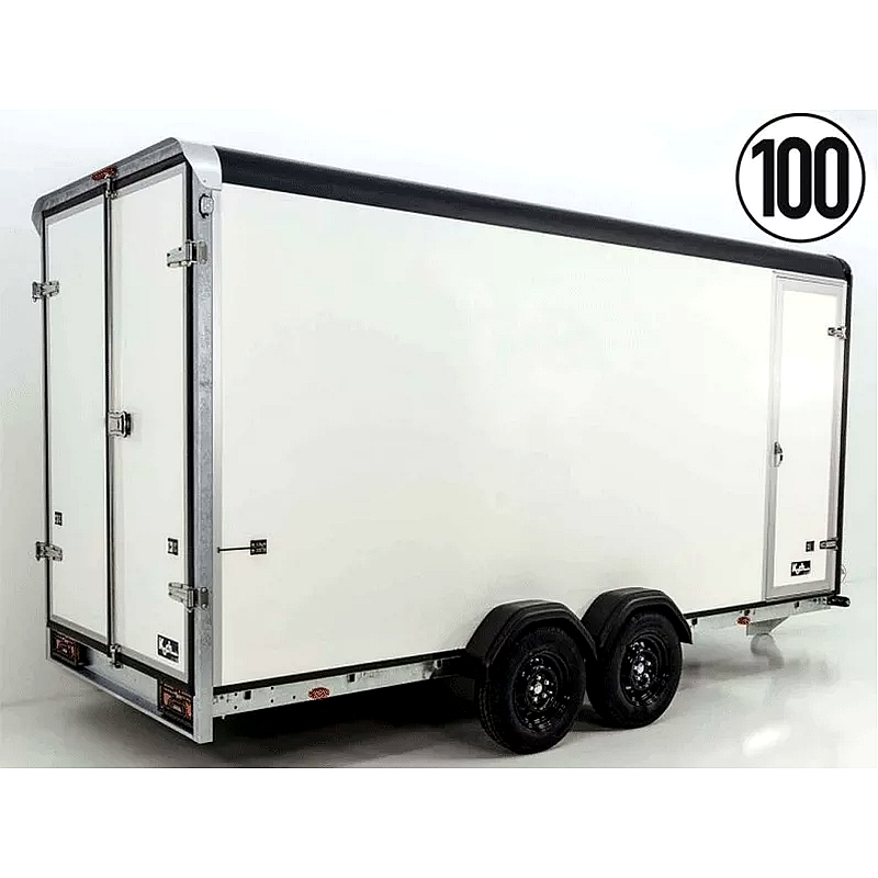 Henra Kofferanhänger Boxvan Schwarz 183x365x220cm 2,7t