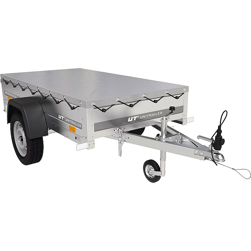 Gartenanhänger 200 Kipp mit Plane, Stützrad & H-0-Rahmen – 750 kg