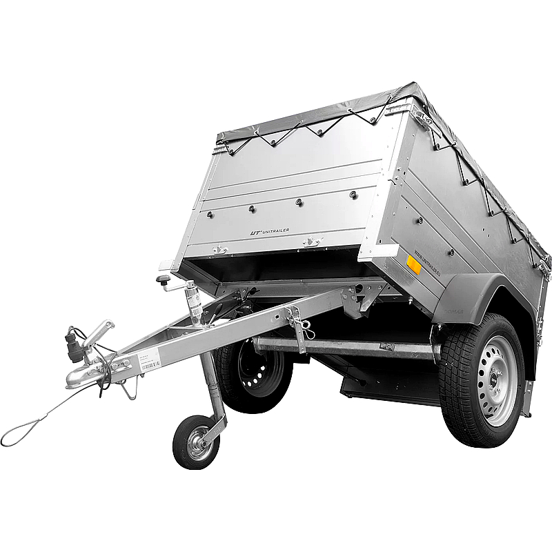 PKW-Anhänger Garden Trailer 150 Kipp mit Bordwänden & Flachplane