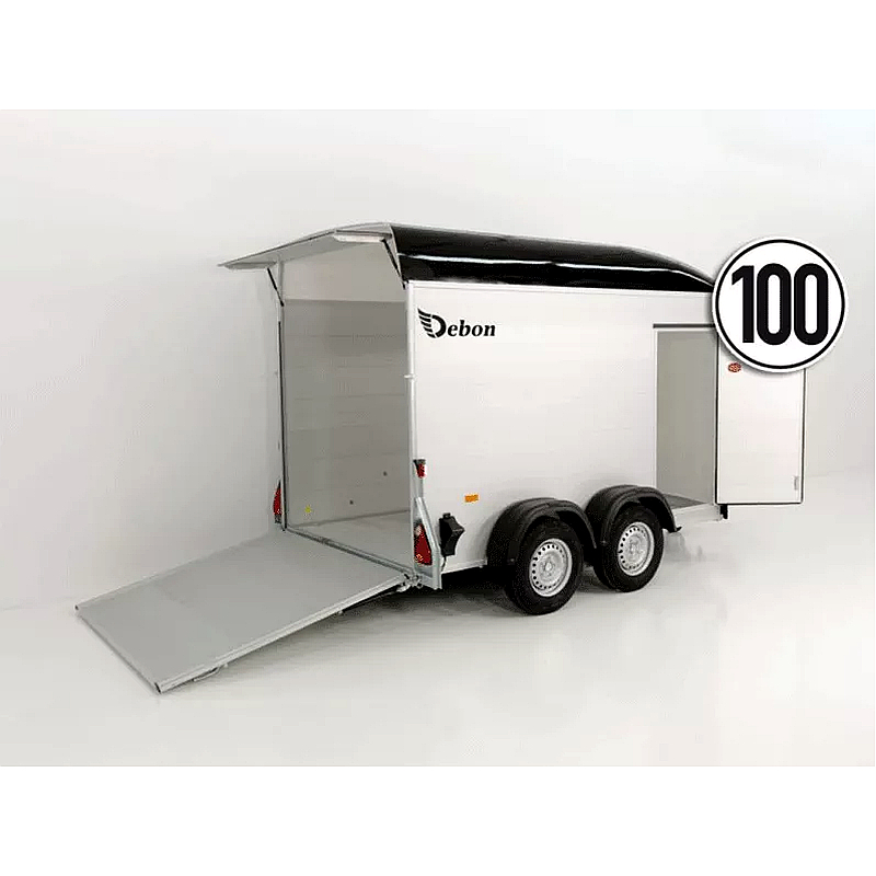 Debon Cargo Kofferanhänger 2,0t 300x163x200cm Alu/Poly, Rampe & Tür
