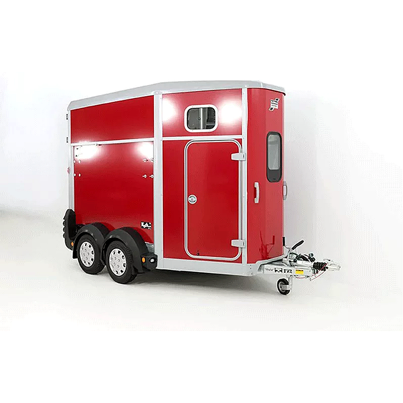 Ifor Williams HB506 Pferdeanhänger mit Sattelkammer, rot, 2 Pferde