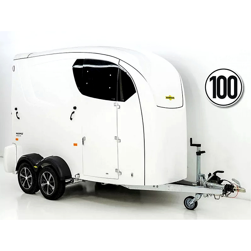 Humbaur Maximus 2700 S Pferdeanhänger weiß mit Sattelkammer