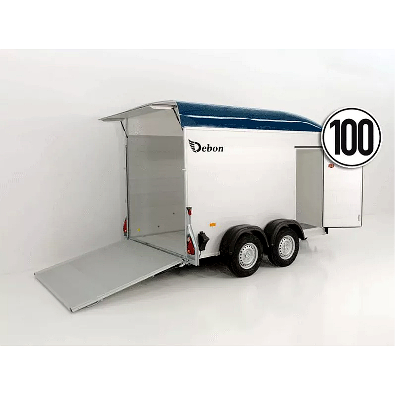 Debon Kofferanhänger Cargo 2,0t Alu/Poly, 300x163x200cm, blau