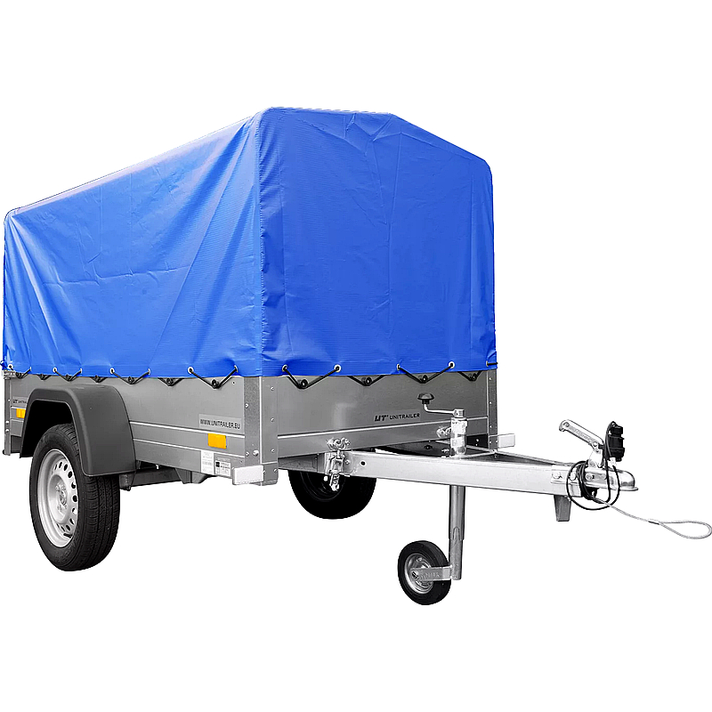 Anhänger mit Plane Garden Trailer 201 Kipp 750 kg Hochspriegel Blau