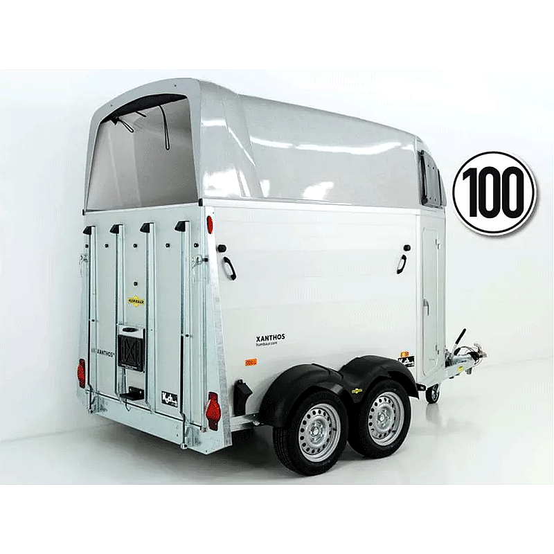 Humbaur XANTHOS 2000 Pferdeanhänger, Aluboden, 2 Pferde, silber