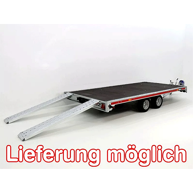 Temared Autotrailer 215x400 cm, 2,7t, inkl. Seilwinde & Rampen
